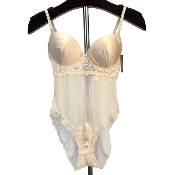 COSMOPOLITAN Lace Teddy in Pink Champagne Size Small NEW - Picture 6 of 16